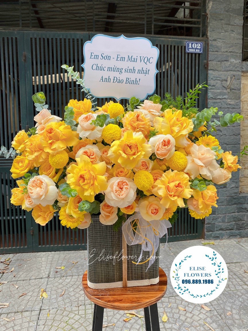Hoa sinh nhật sếp đẹp ở quận Nam Tử Liêm Hà Nội | Lẵng hoa để bàn chúc mừng sinh nhật quận Nam Từ Liêm