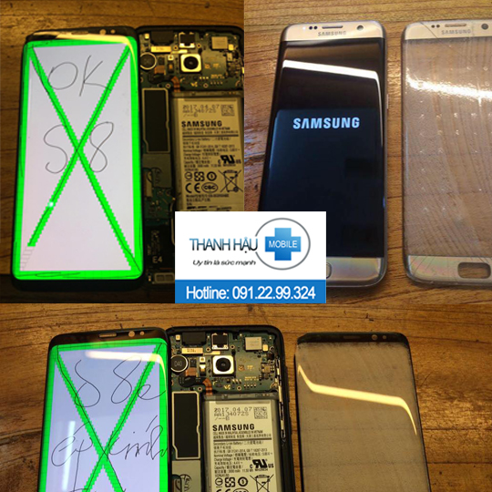 Thay mặt kính samsung s8 - ép kính samsung s8, s8 plus lấy ngay tại hà nội