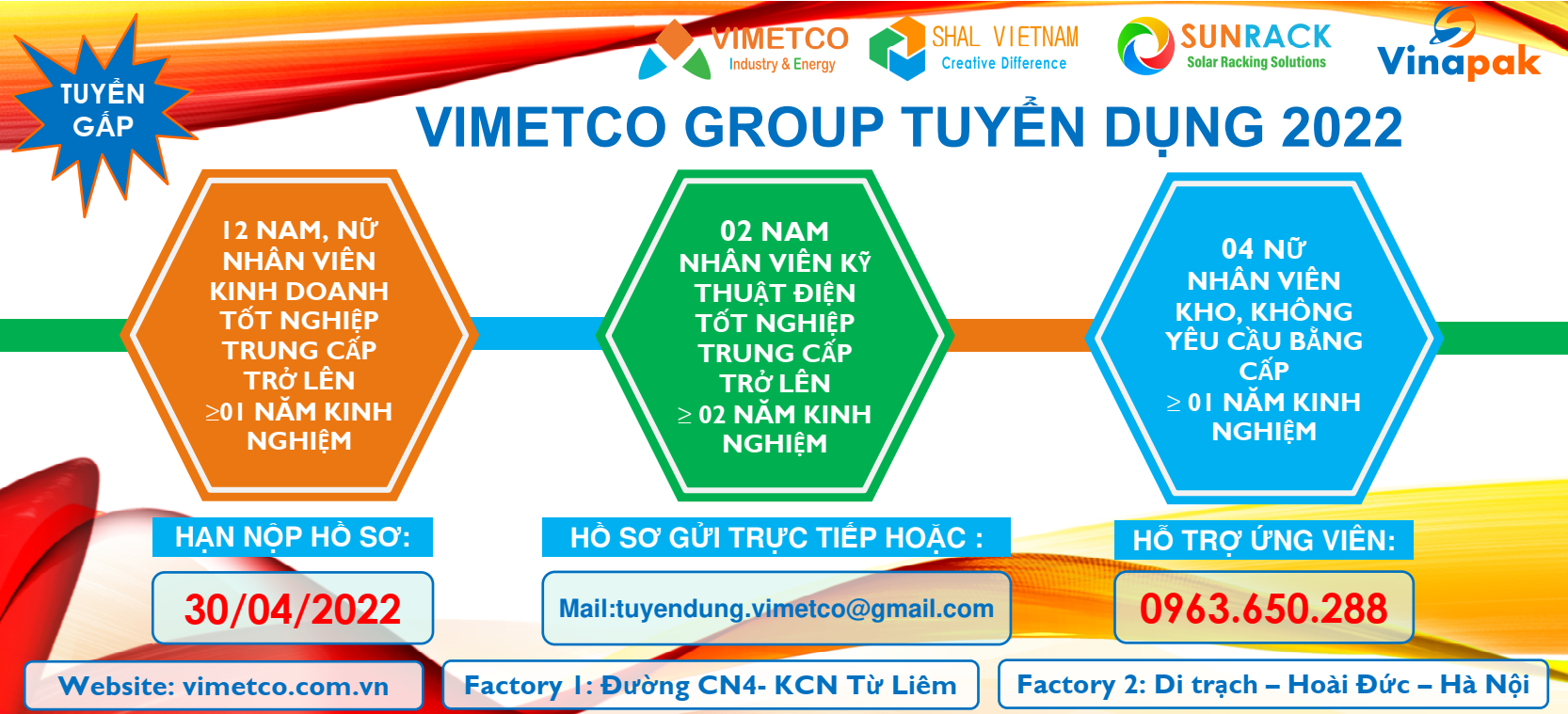 BẢN TIN TUYỂN DỤNG QUÝ I NĂM 2022 - VIMETCO GROUP