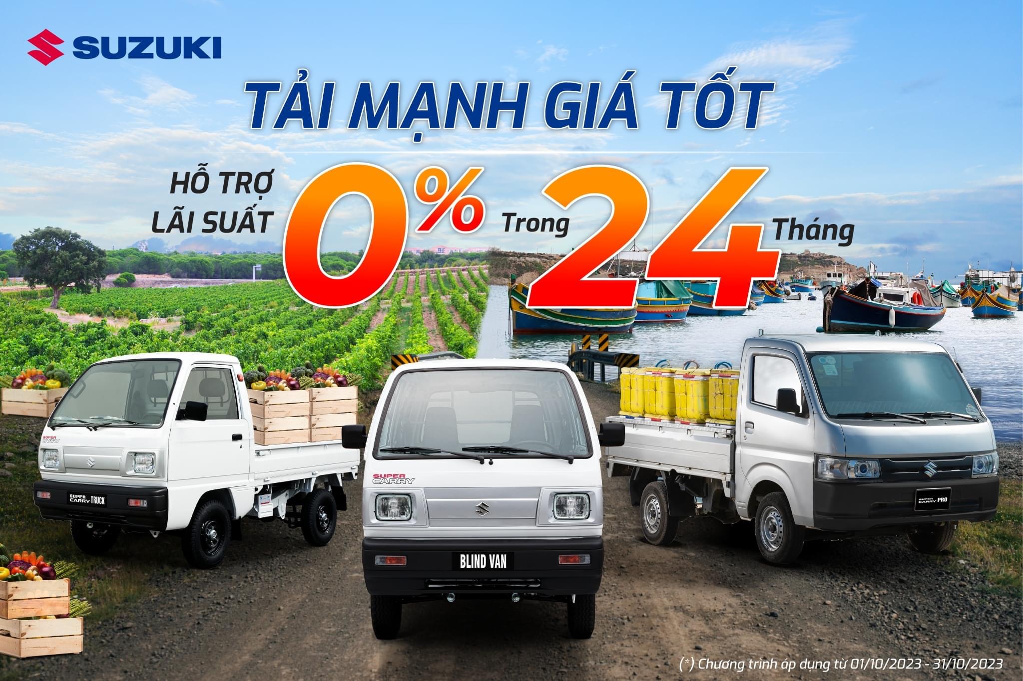 Chương trình khuyến mại cho xe tải suzuki t10/2023