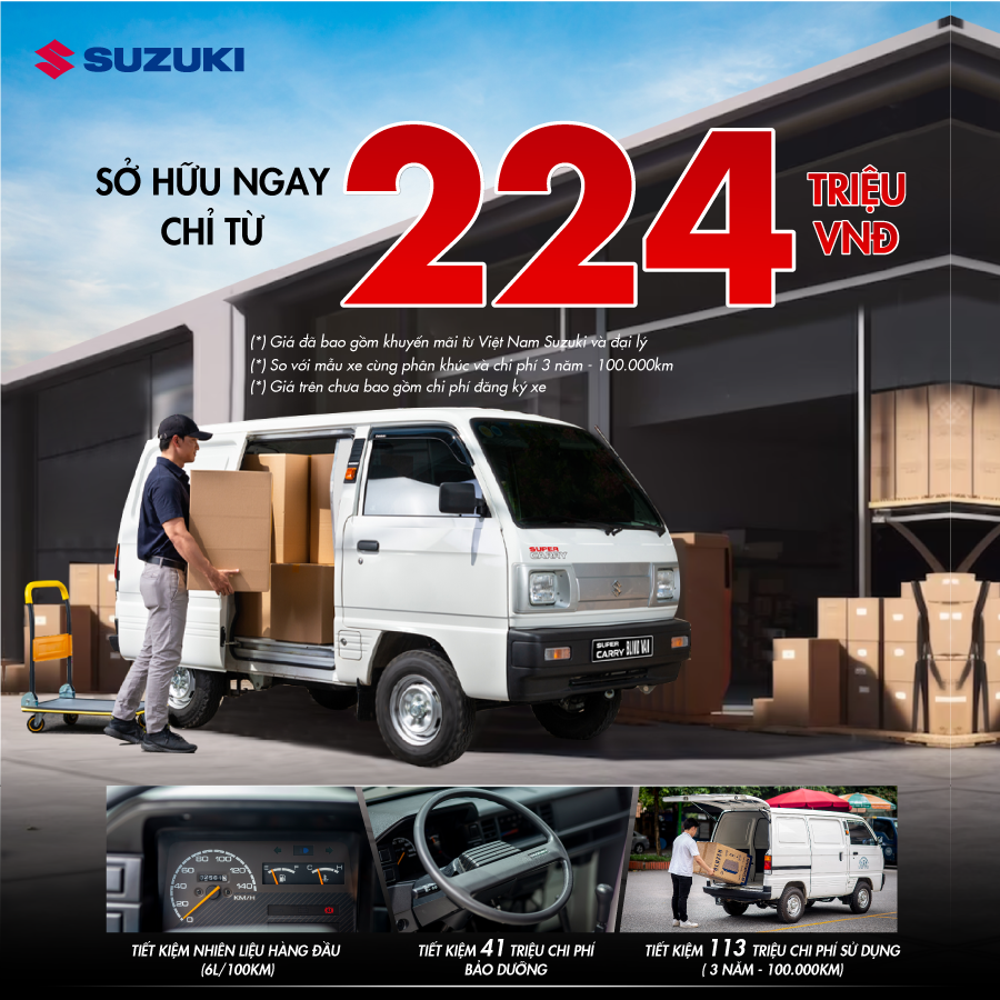 Suzuki Blinvand giá chỉ từ 224tr ưu đãi duy nhất trong t12