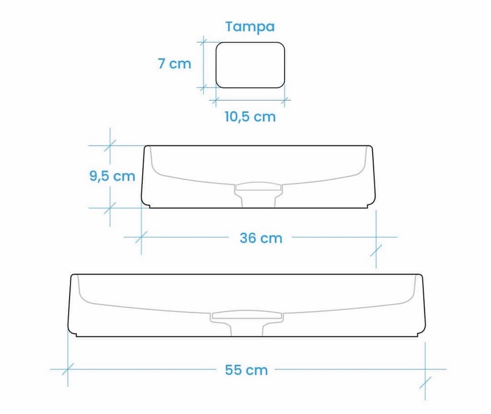 Bản vẽ chi tiết mẫu chậu rửa bê tông kích thước 55x36x9.5 cm