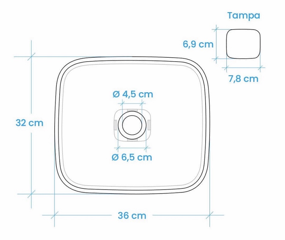 Bản vẽ chi tiết chậu rửa bê tông kích thước 36x32x12.5 cm