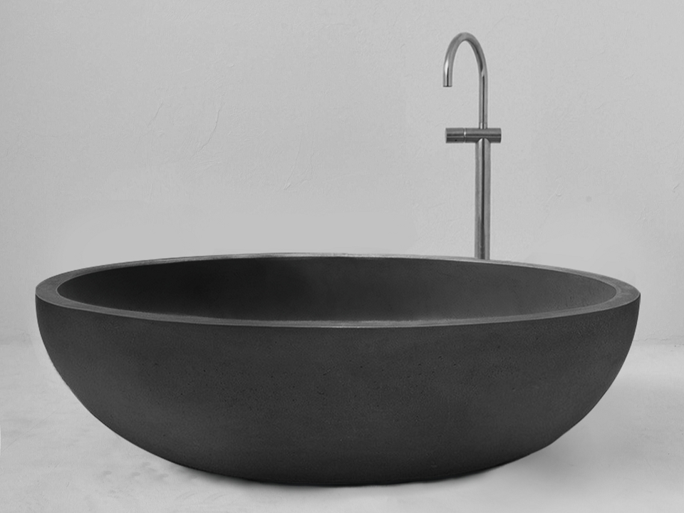 Bồn tắm betong tròn BLIU05 màu đen