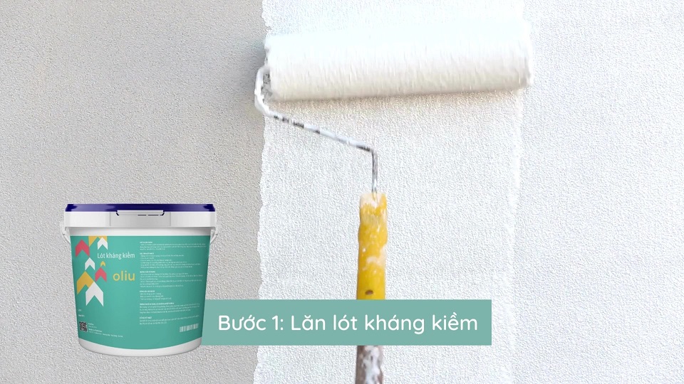 Lăn lót kháng kiềm giúp tường không bị kiềm hóa trong quá trình sử dụng.