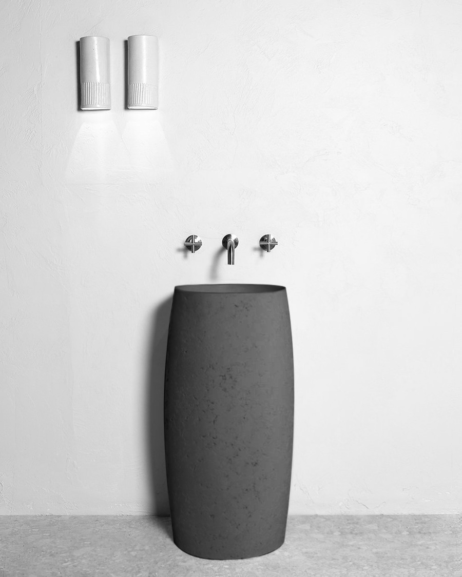 Lavabo, chậu rửa bê tông BLIU11 màu đen