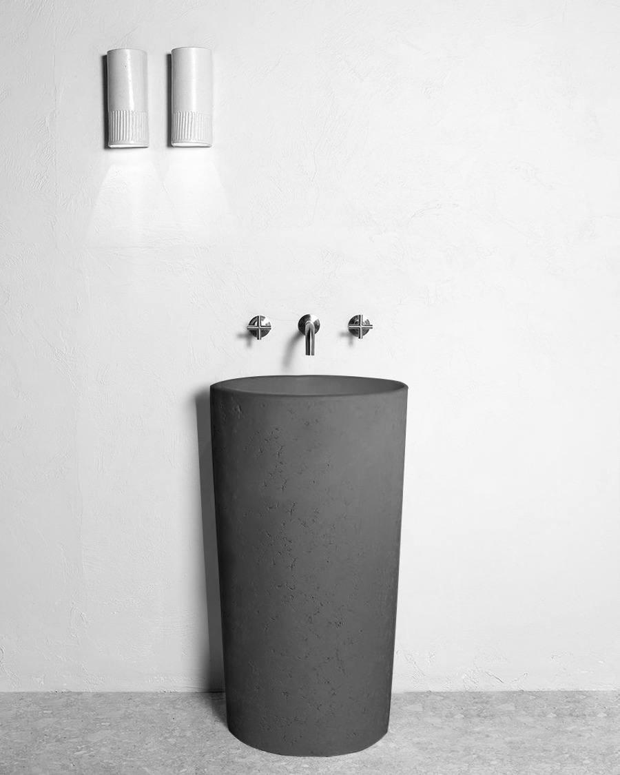 Lavabo, chậu rửa bê tông BLIU13 màu đen