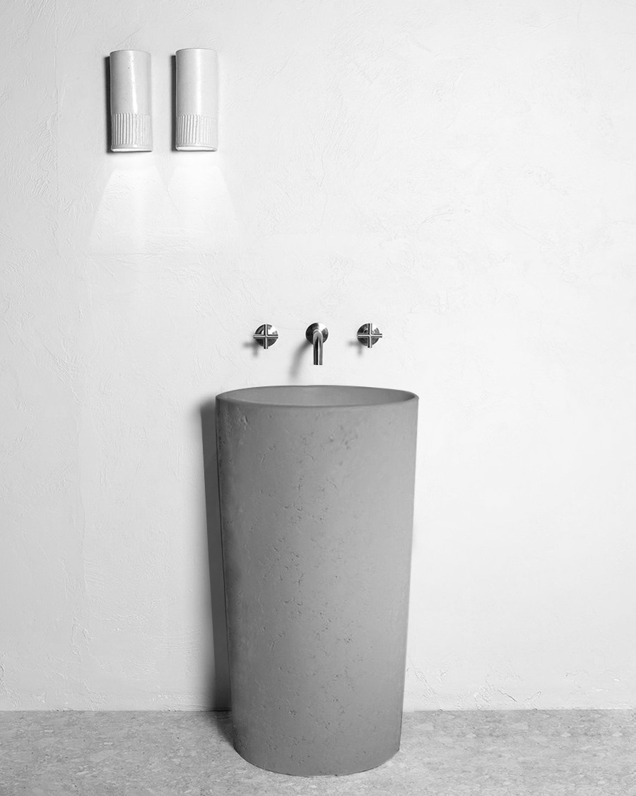 Lavabo, chậu rửa bê tông BLIU13 màu xám