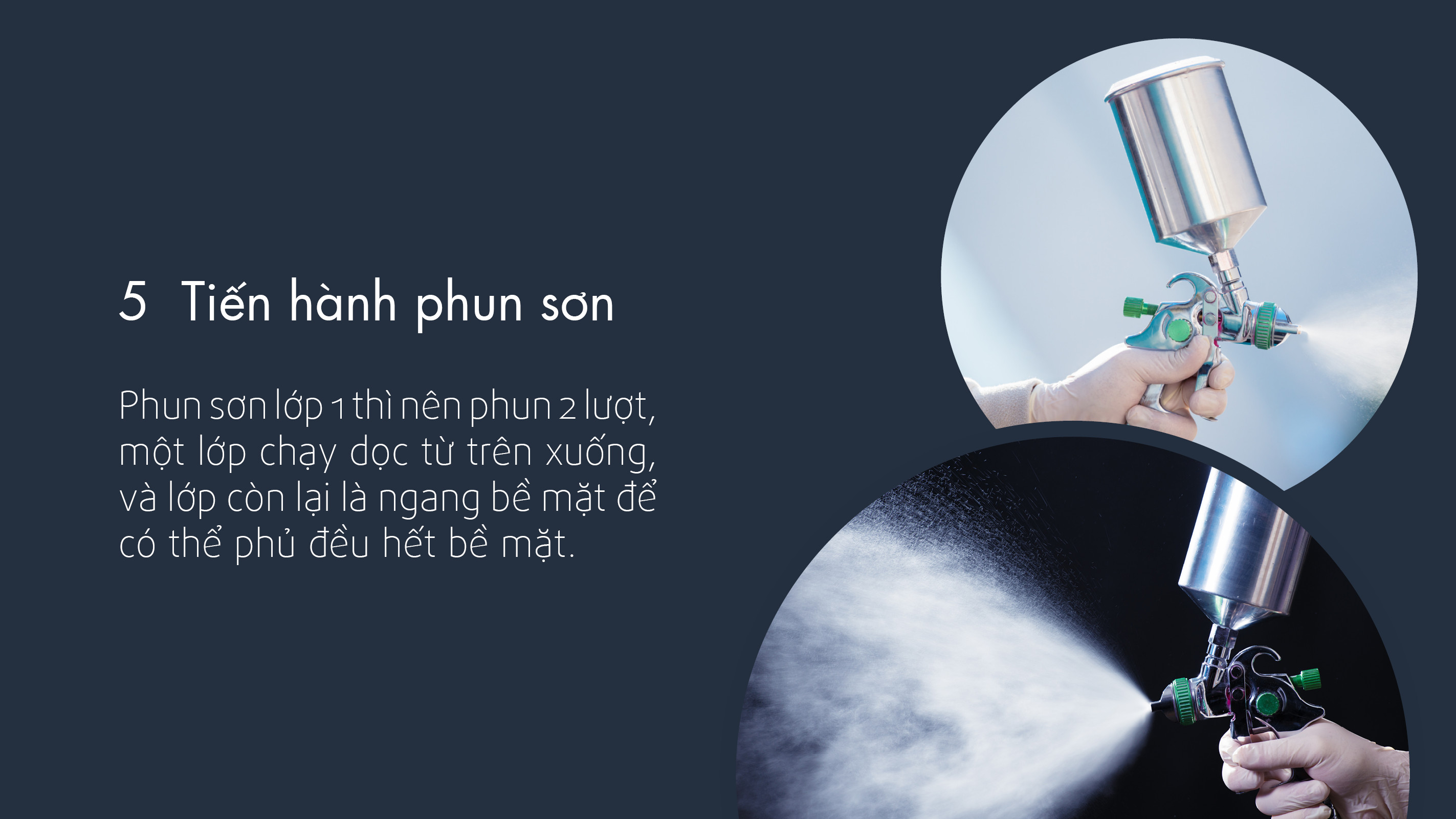 Cần tiến hành phun 2 lớp sơn giả đá, sơn hiệu ứng đá và mỗi lớp cách nhau 2-4 tiếng.