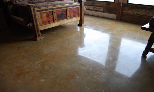 Mài sàn bê tông - Sàn bê tông mài nhuộm màu.