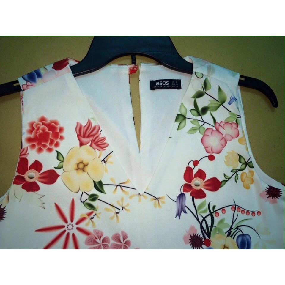 Đầm asos xuất dư voan cát, lót thun lụa.