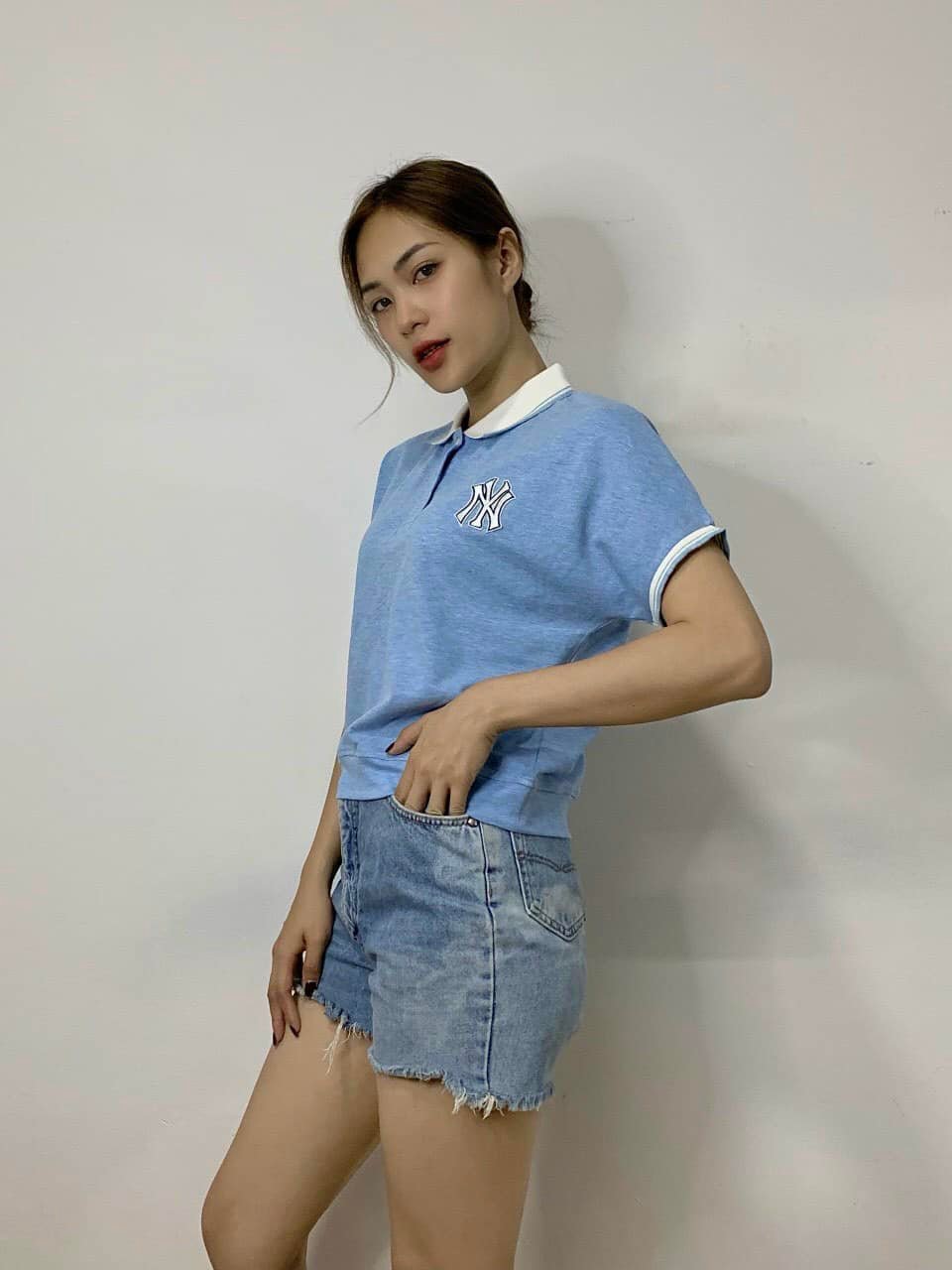 POLO CỔ BẺ MLB THUN COTTON CÁ SẤU 4 CHIỀU