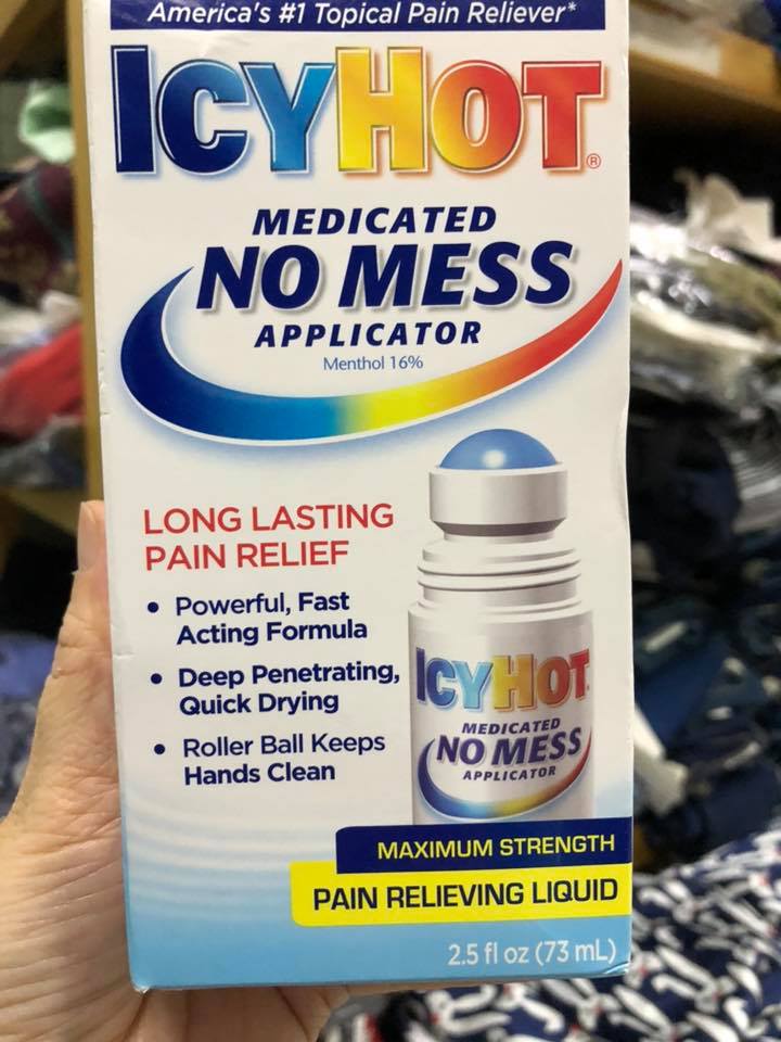 DẦU NÓNG DẠNG LĂN ICY HOT MEDICATED NO MESS APPLICATOR