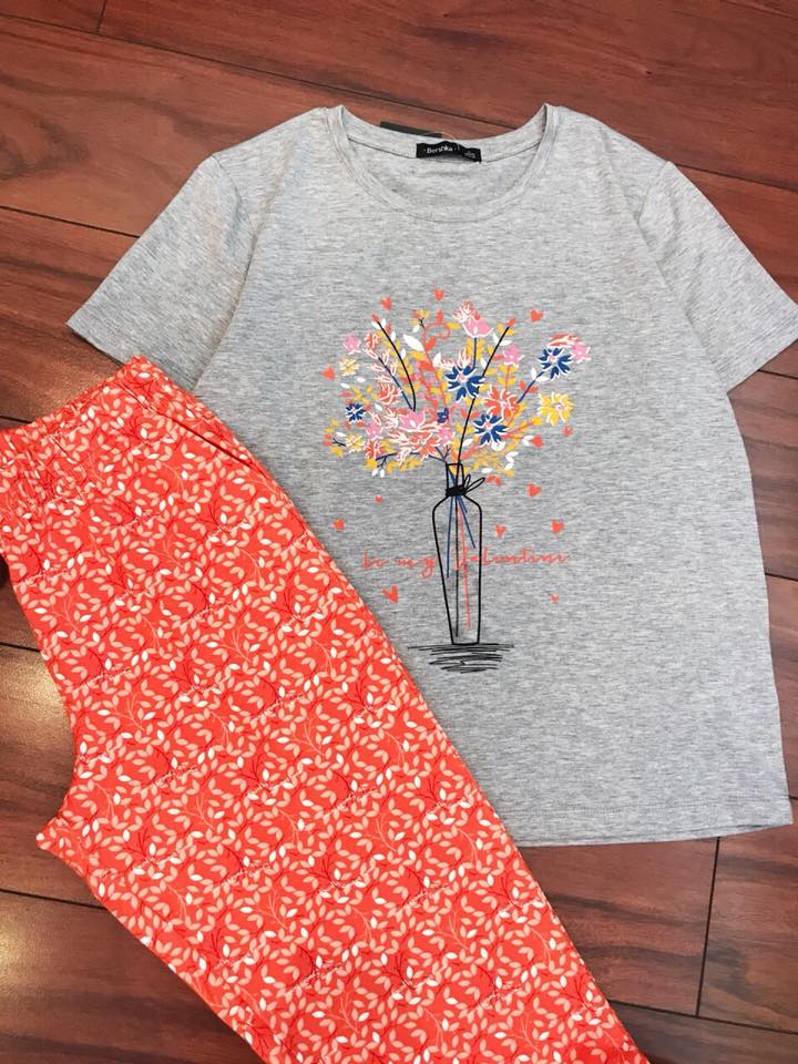 Bộ đồ mặc nhà 100% cotton - sz SML mgiá 220K/ bộ