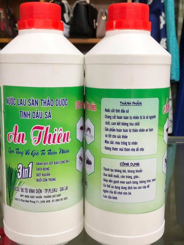 Nứơc lau sàn Tinh dầu xả nguyên chất. 