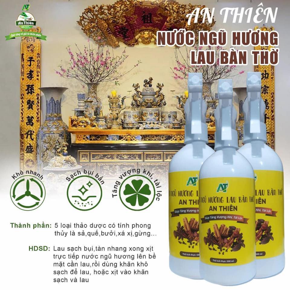 Sản phẩm nước lau bàn thờ gia tăng vượng khí ,tài lộc