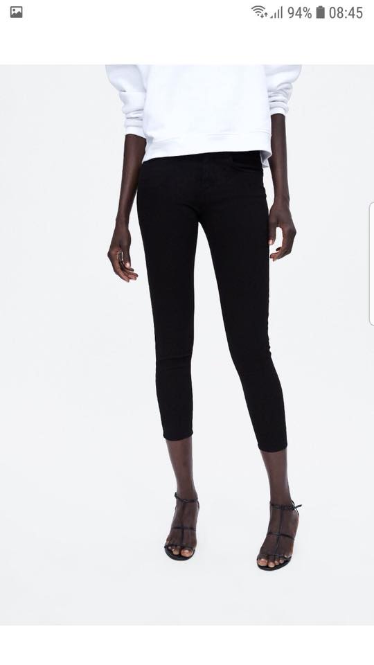 Quần 8 tất zara chất jean đen mịn co giãn thoải mái