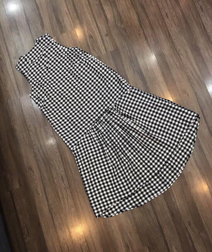 Đầm caro oversize