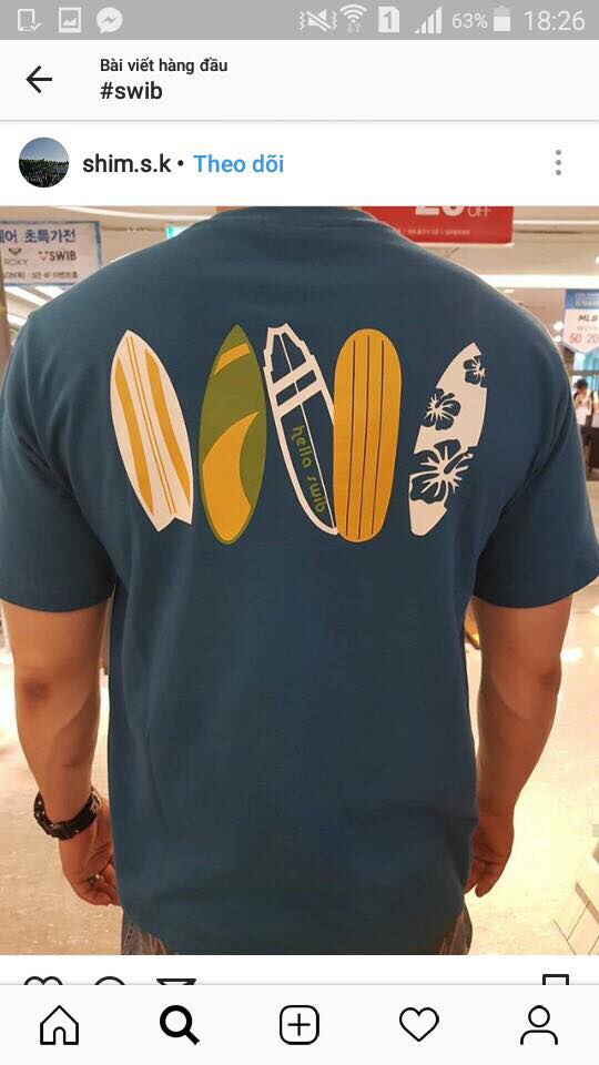 T-shirt #swib xuất hàn form unisex rộng