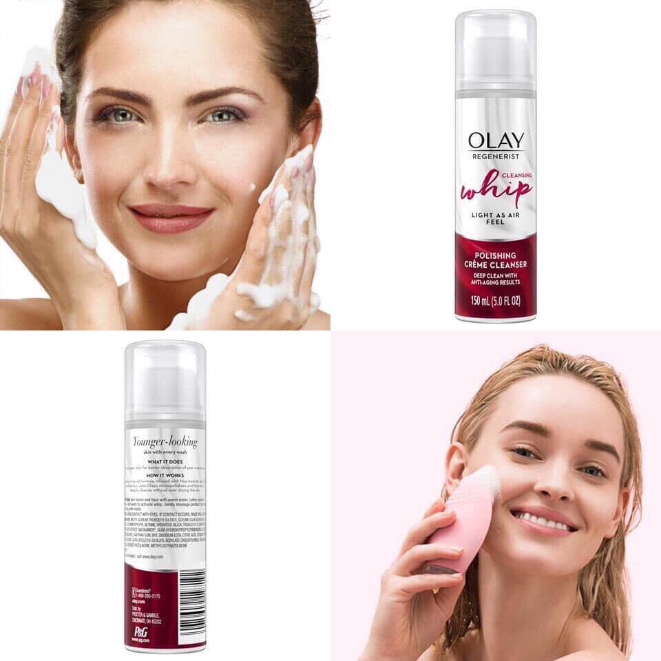 Sữa rửa mặt Olay Whip chống lão hoá của Mỹ
