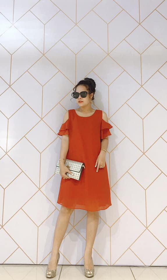 Đầm voan2 lớp free size