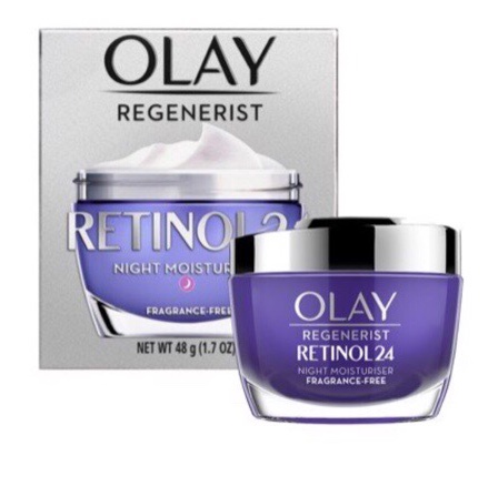 Kem trắng sáng và cấp ẩm da Olay Regenerist Retinol 24 Night Moisturizer Fragrance-Free 48g