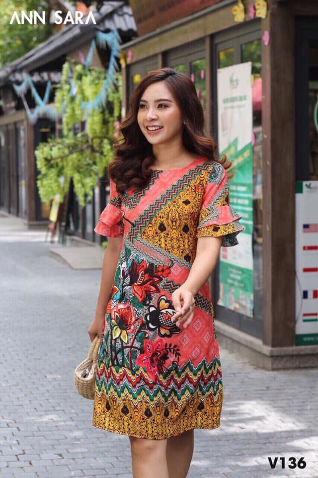Đầm chất vải: lụa