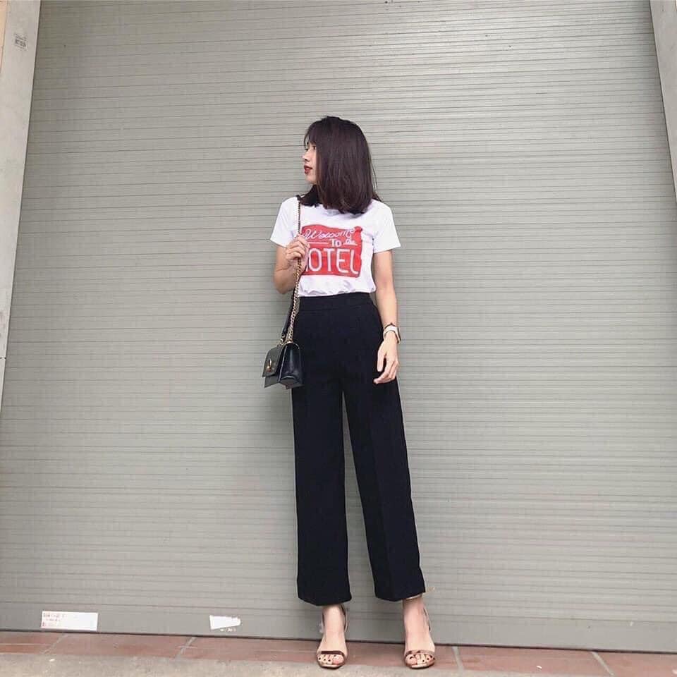 Quần culotes dáng đai vero moda