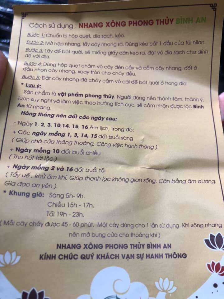 NHANG XÔNG PHONG THỦY - CHIÊU TÀI - KÍCH LỘC - HÚT MAY MẮN CHO GIA CHỦ
