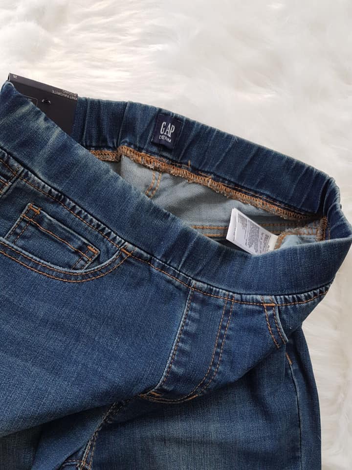 Jean Gap rách gối lưng thun liền