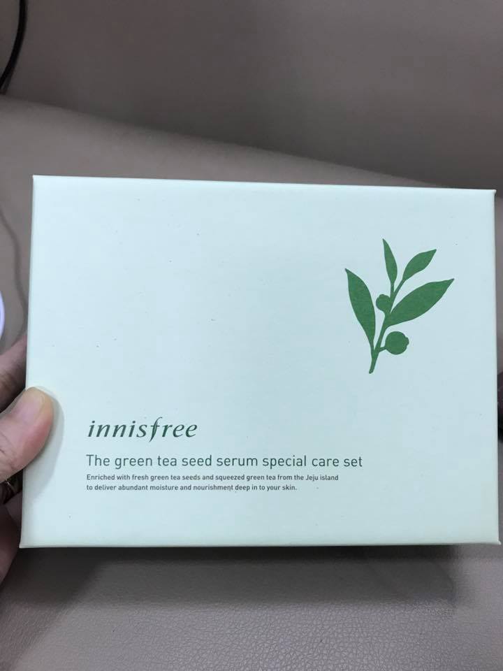 Set sữa rửa mặt-serum-kem dưỡng da của Innisfree