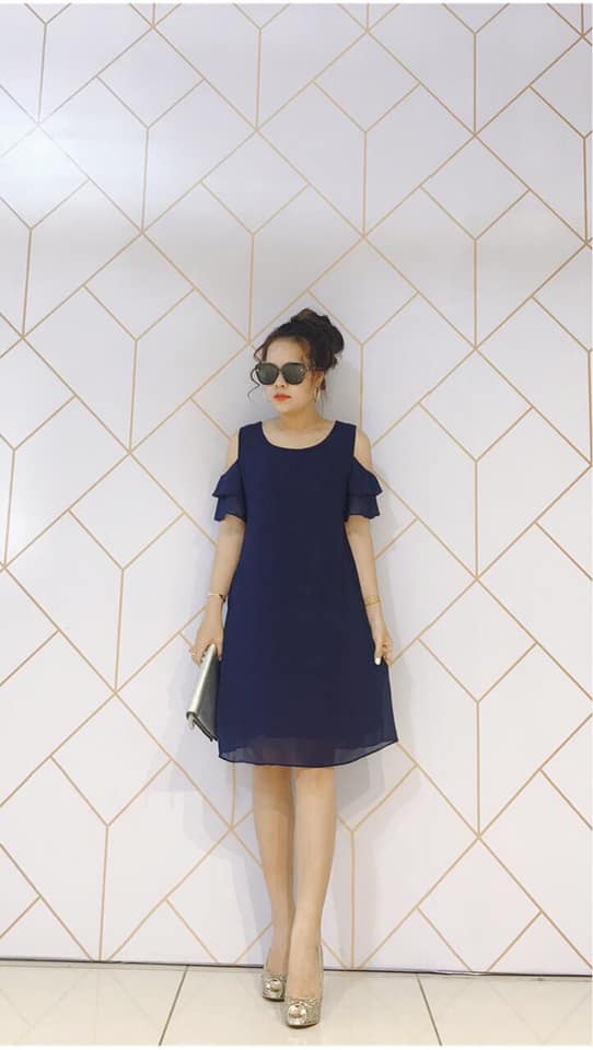 Đầm voan2 lớp free size