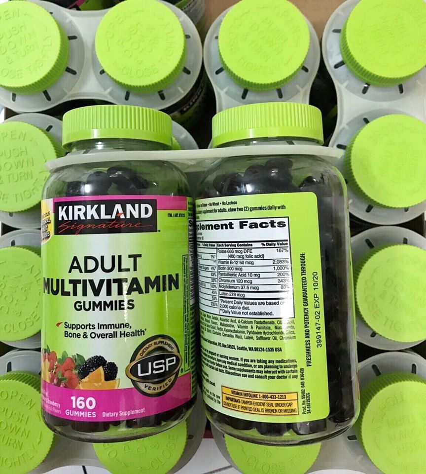 Kẹo dẻo bổ sung vitamin cho người lớn Kirkland Signature Adult