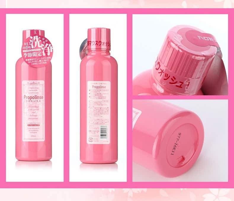 Nước súc miệng Sakura màu hồng của hãn Propoline - hàng Nhật