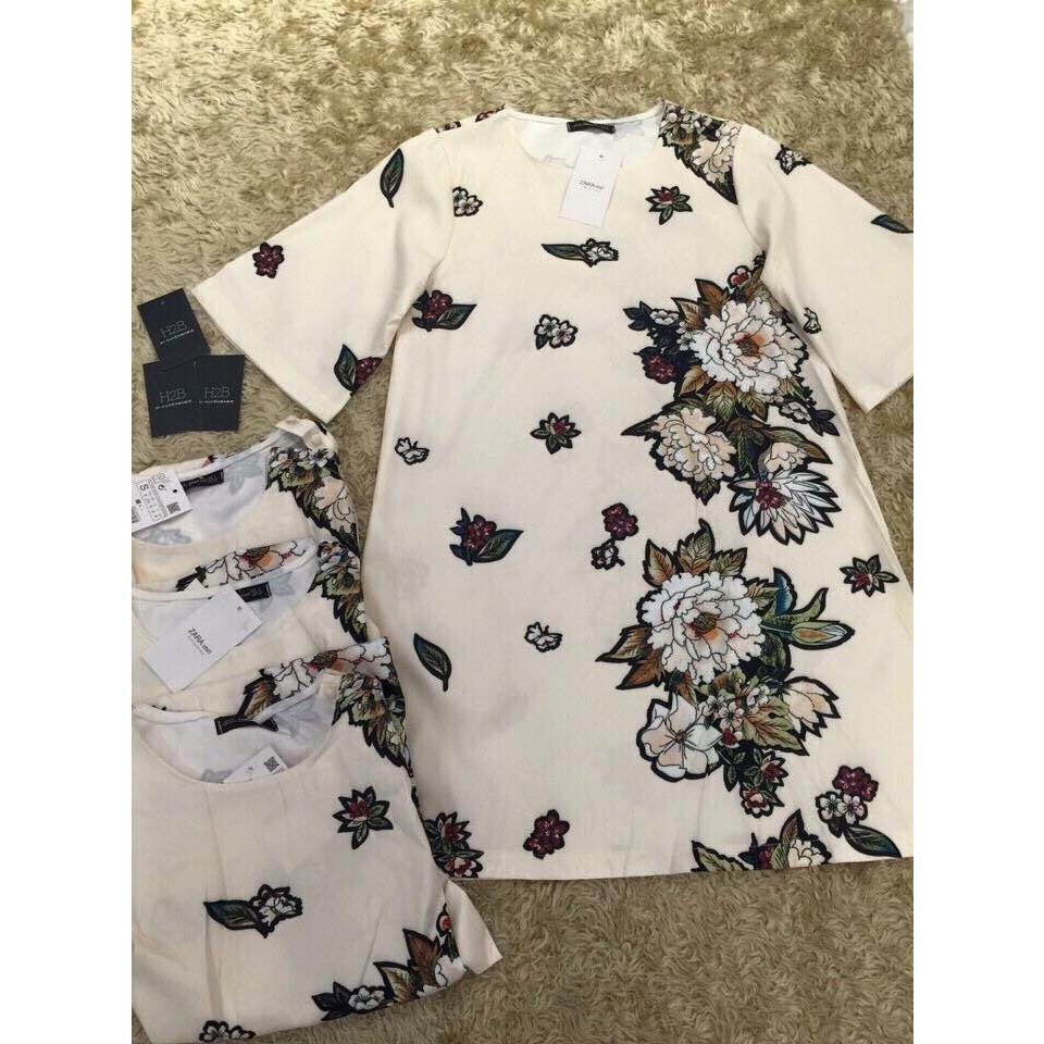đầm suông hoa zara