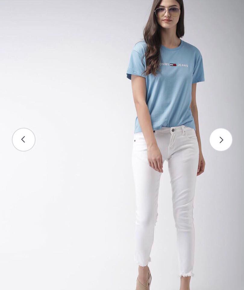 Áo thun cotton thêu chữ nổi