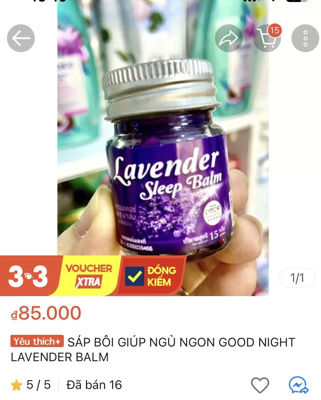 SÁP BÔI GIÚP NGỦ NGON GOOD NIGHT LAVENDER BALM - chỉ 110K/2chai