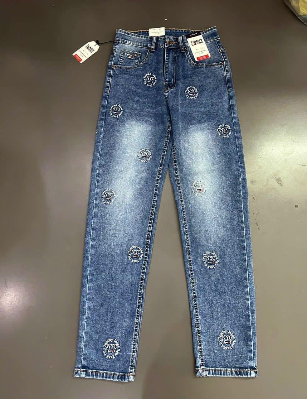 Jean dài tommy NYC thêu logo