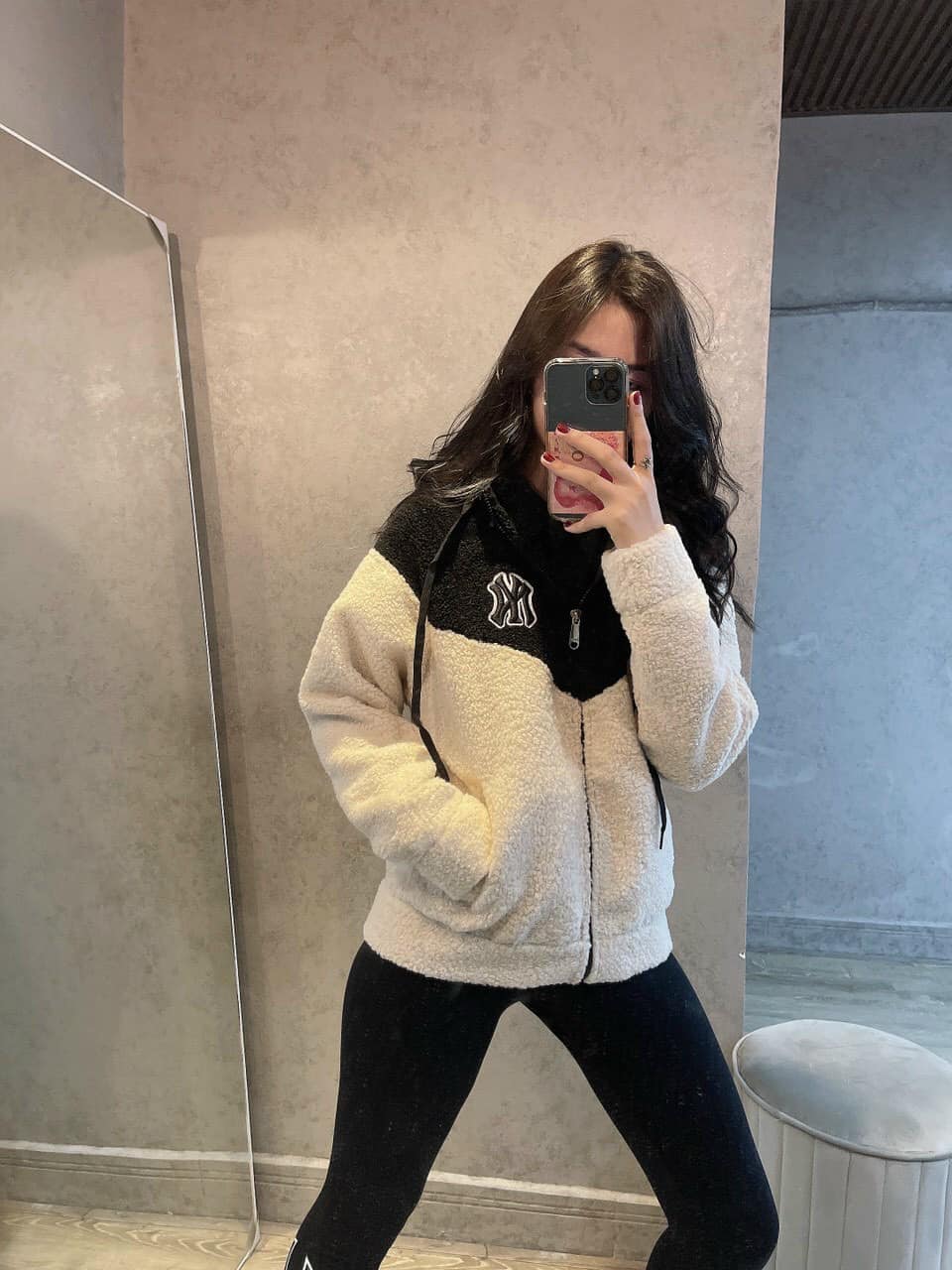 HG005 #%MLB WOOL FLEECE ZIP HOODIE