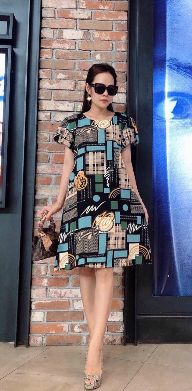 ĐẦM HOA LỤA HÀNG THIET KẾ