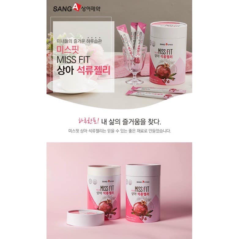 Thạch lựu bổ sung collagen đẹp da Miss Fit SANGA Hàn Quốc