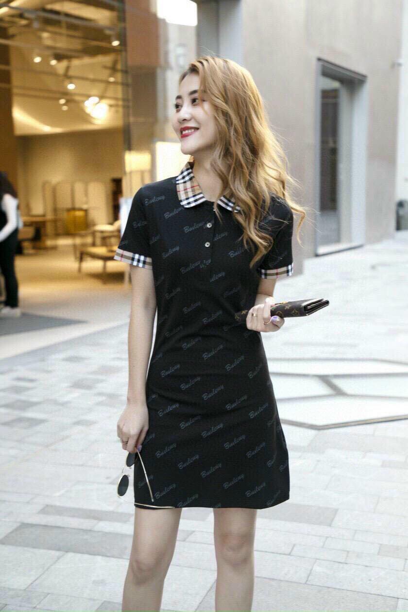 Đầm thun cổ polo xịn