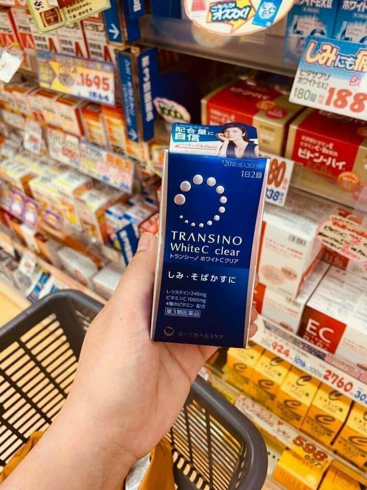 Transino White C Clear 120 viên – Viên uống làm trắng da