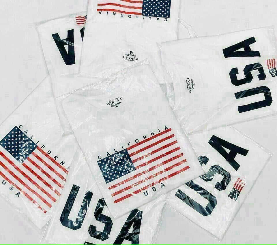 Áo thun bestseller whoau cờ Mỹ  -USA