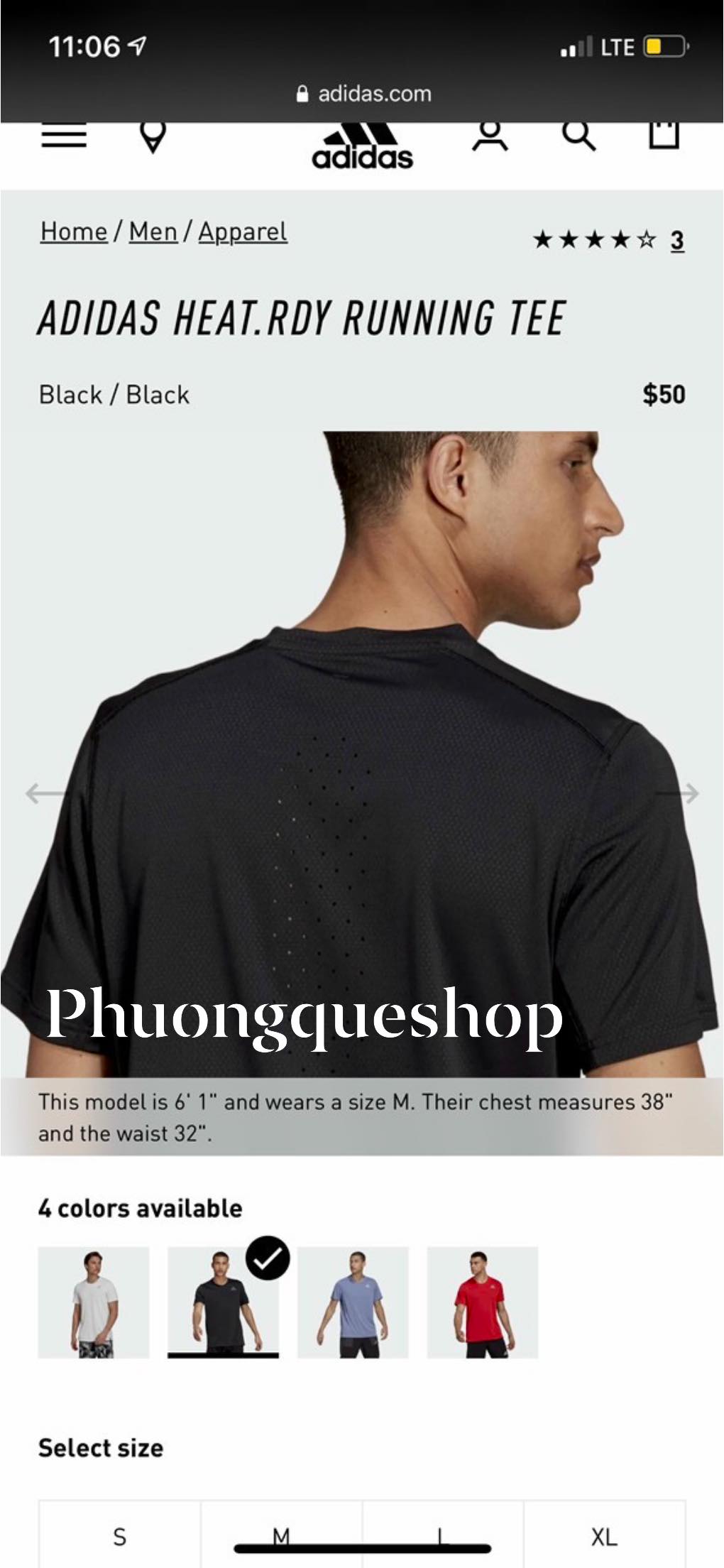 MEN ADIDAS HEAT. RDY RUNNING TEE