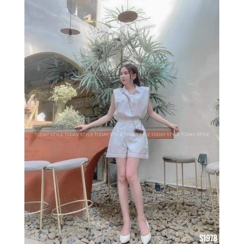 Set sort sơ mi đệm vai, ASoS xịn. Chất êm mê ly