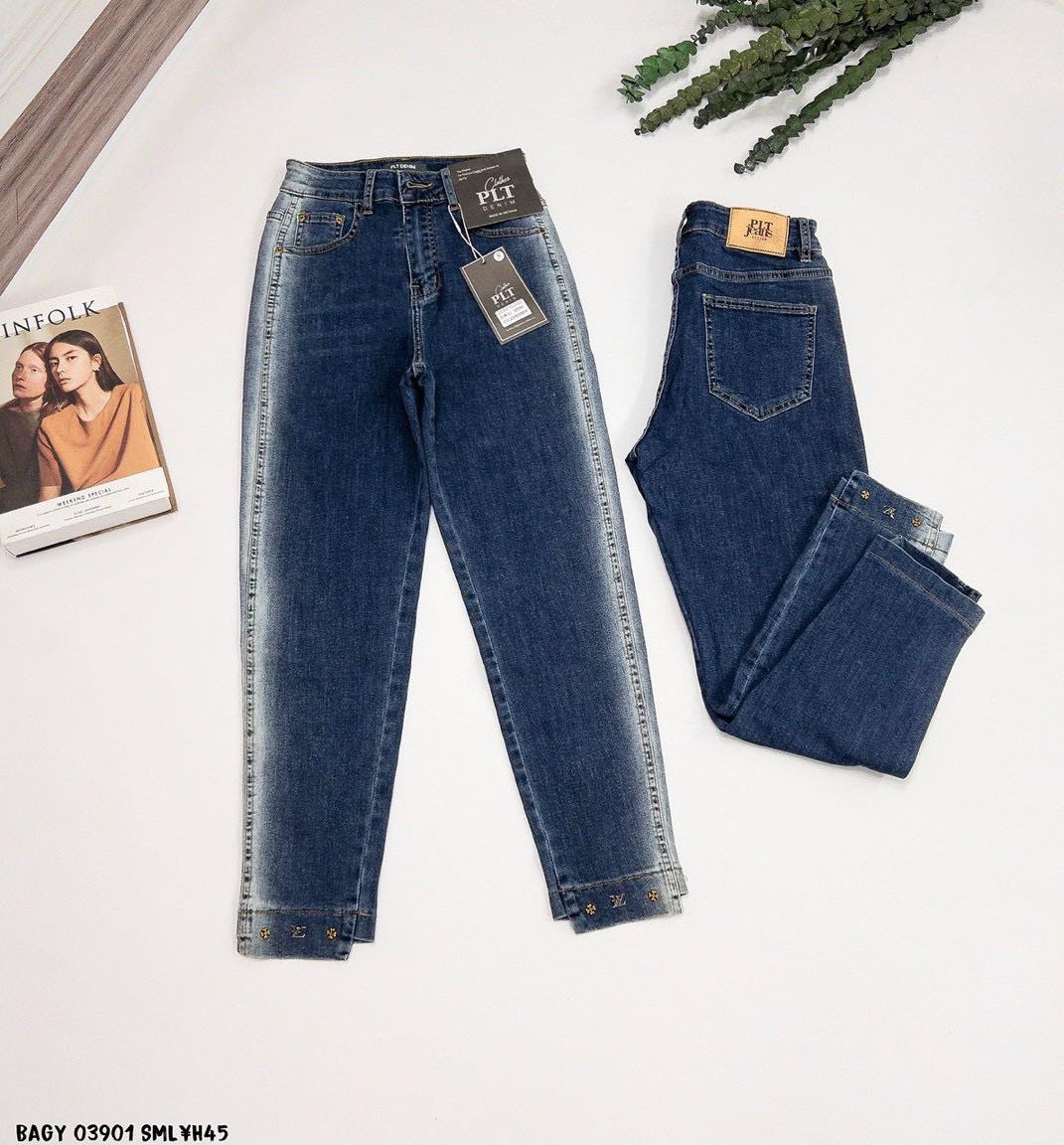 Baggy xịn chất jean mềm co giãn thoải mái