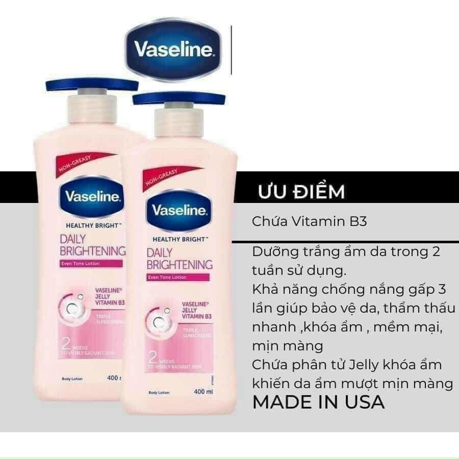 Dưỡng thểVasaline - tinh chất sữa chua và Vitamin B3 ... 725 ml/ chai