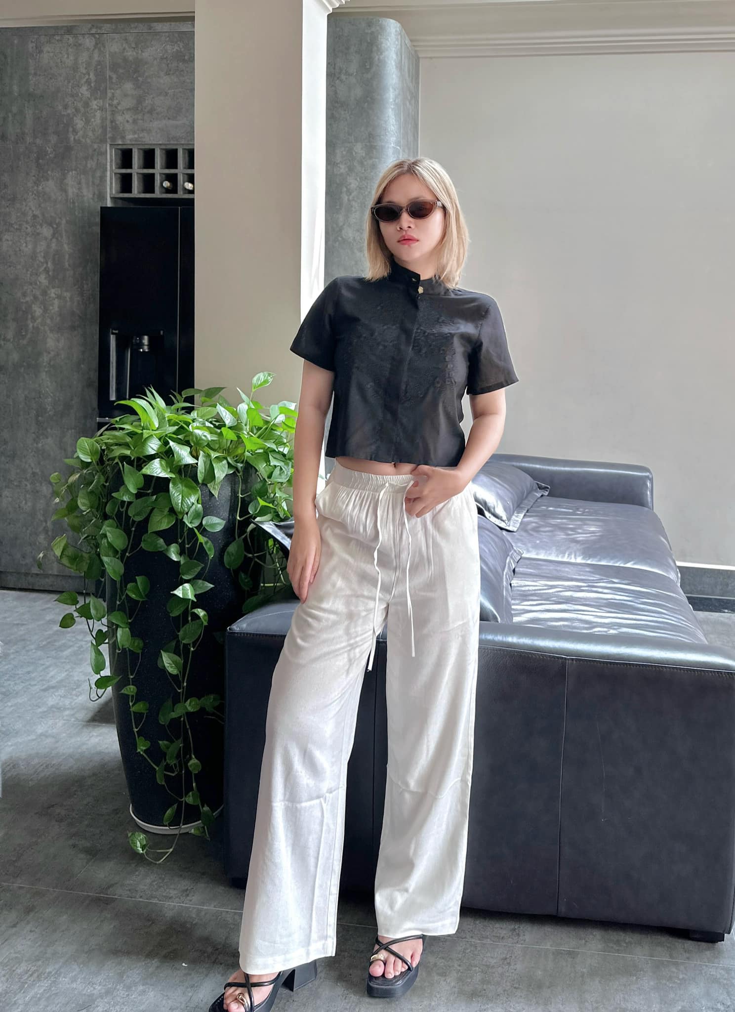 Linen embroidered