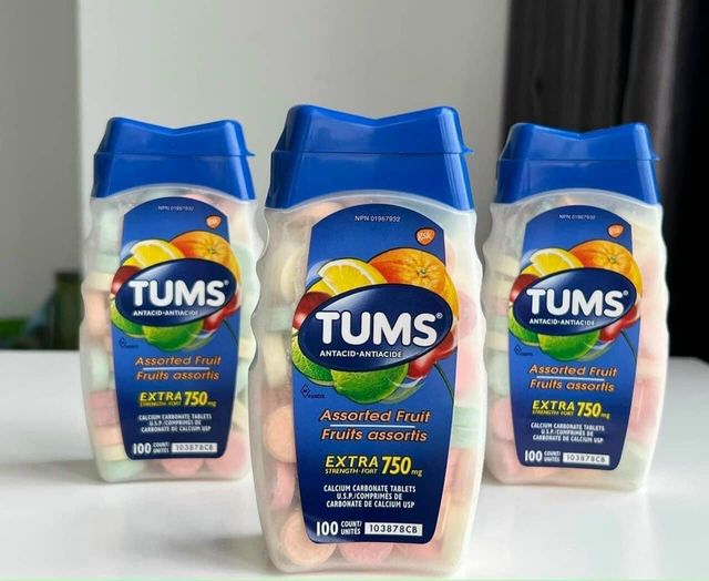 Kẹo ngậm trị đau bao tử Tums 100 viên